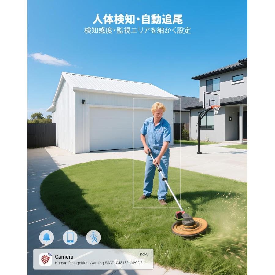 防犯カメラ 屋外 900C-DL デュアルレンズ 360°全方位監視 PoE対応 2.4/5GHz WiFi対応 AI人検知 自動追尾 FTP/NVR/ONVIF プリセット機能 双方向音声 IP66防水