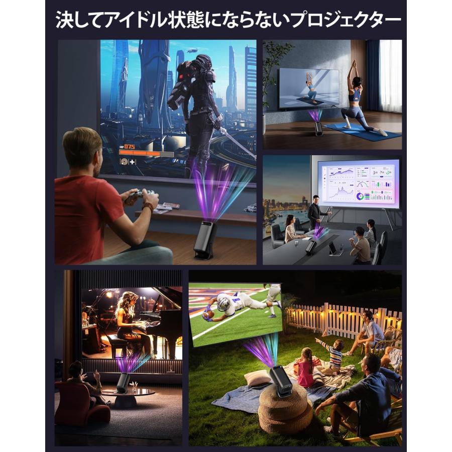 プロジェクター 家庭用 22000LM Bluetoothリモコン Android TV12.0搭載