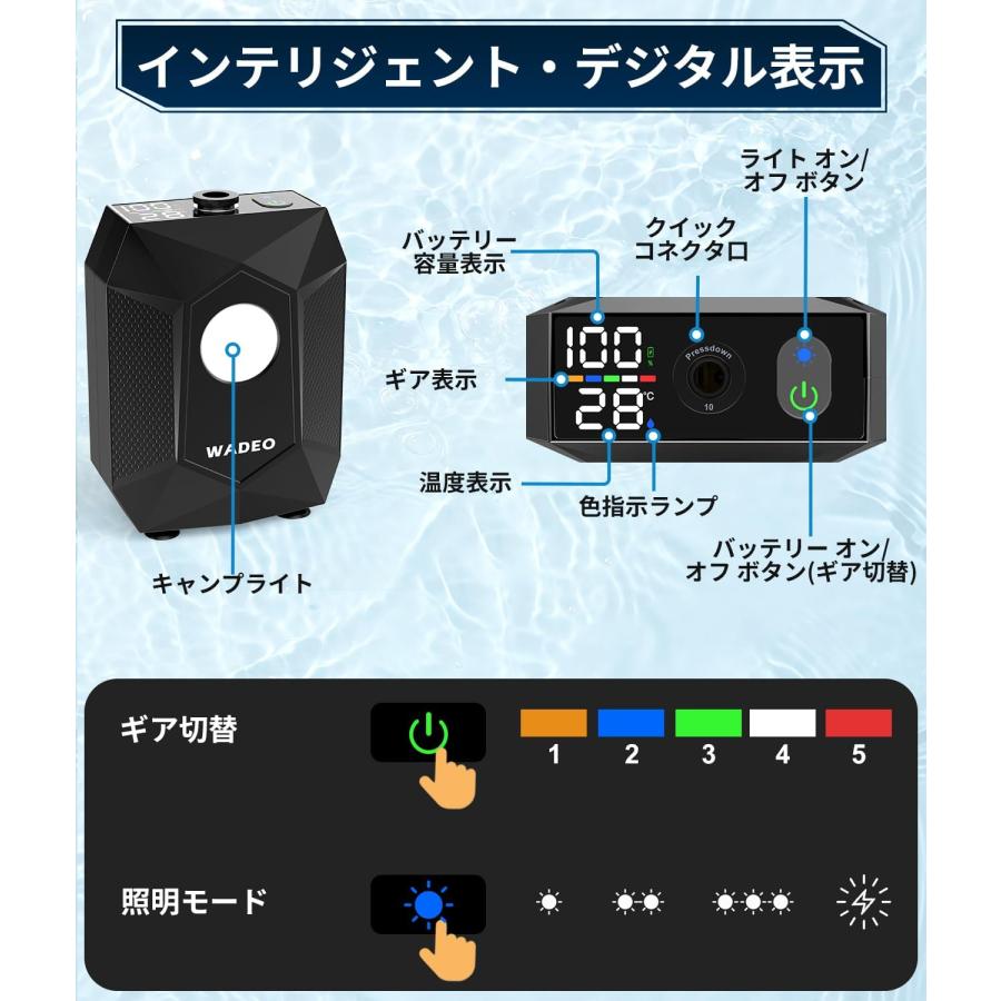 ポータブルシャワー⭐️6000mAh アウトドア 20L 折りたたみ バケツ付き ポータブルシャワー アウトドア USB充電式 6000mAh 強力/節能モード