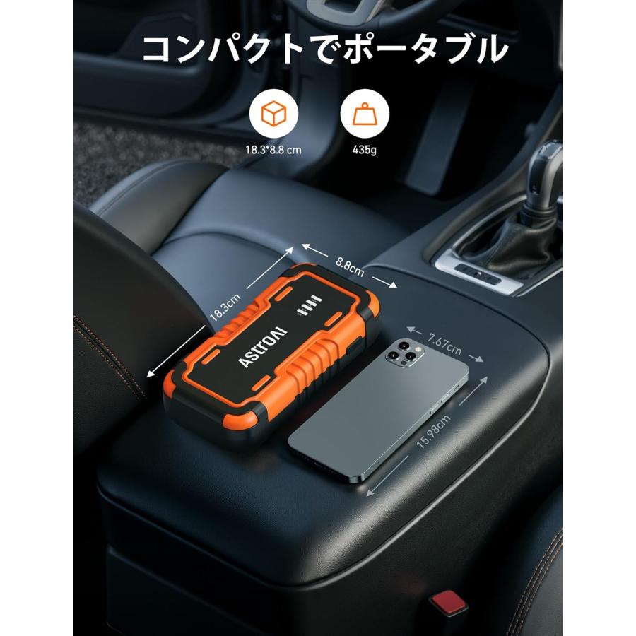 P10 ジャンプスターター 3000Aピーク電流 車用エンジンスターター 最大