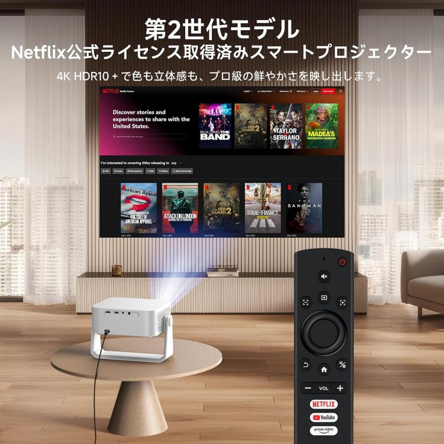 プロジェクター 家庭用 小型 天井 1200ASNI 高輝度 1080P 4K対応