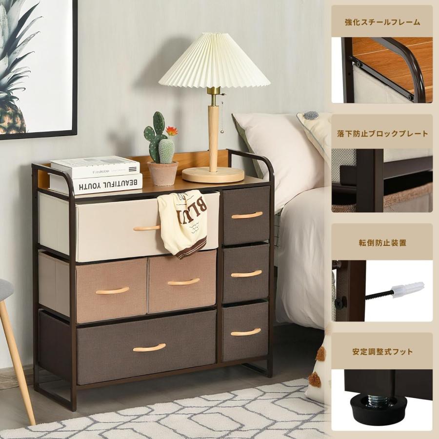 チェスト 布製 引き出し 洋服・リビング収納 大容量 木製天板付き 簡単組立 タンス 収納 チェスト 布製 おしゃれ 引き出し 洋服収納 リビング収納