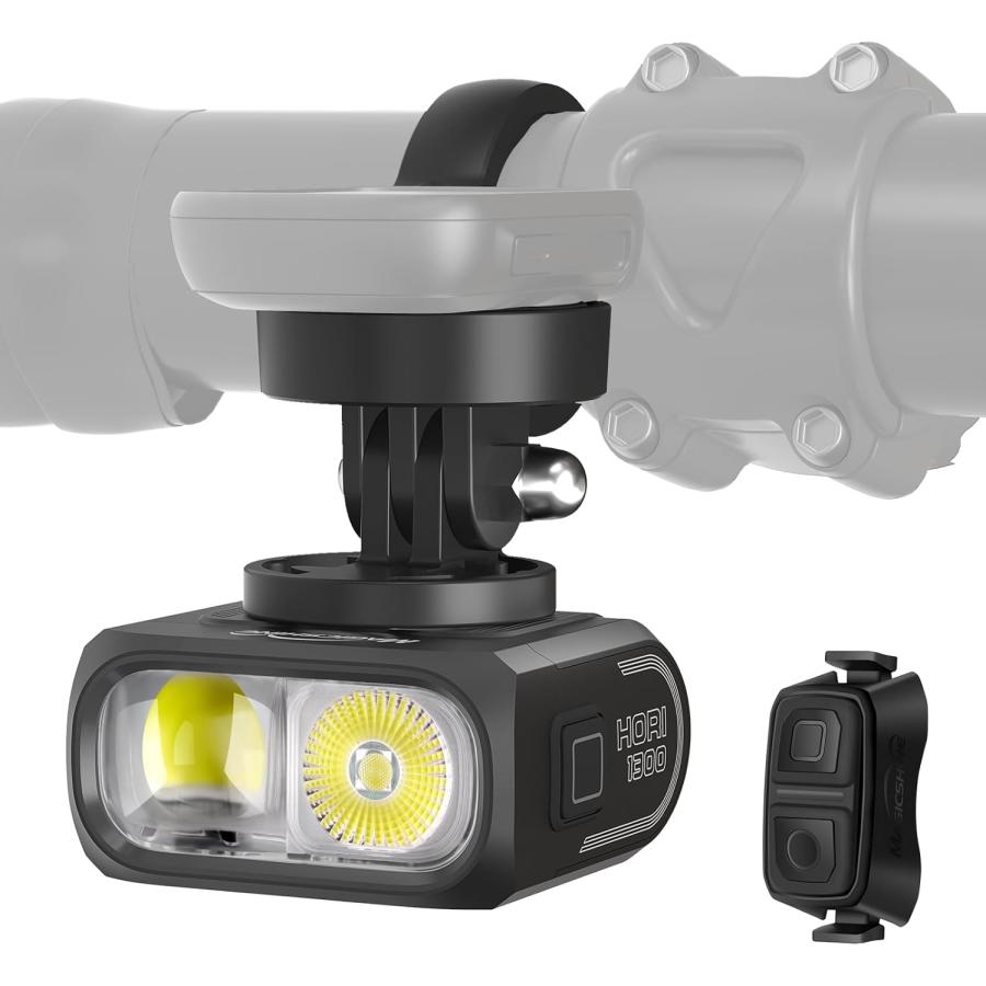 Magicshine HORI 1300 自転車 ライト ロードバイクライト ロービーム ハイビーム デュアルゾーン光源搭載 1300ルーメン IPX6 防水 USB-C Hori 1300 自転車 ライト ロードバイクライト ロービーム ハイビーム