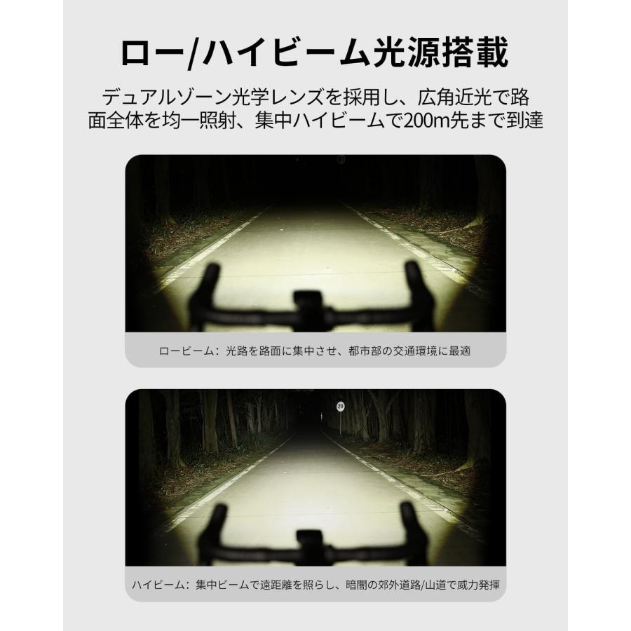 Hori 1300 自転車 ライト ロードバイクライト ロービーム ハイビーム