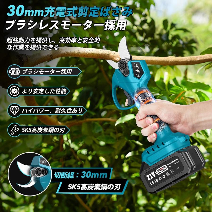 高枝切りチェーンソー 電動 充電式 8インチ コードレス ハンド 