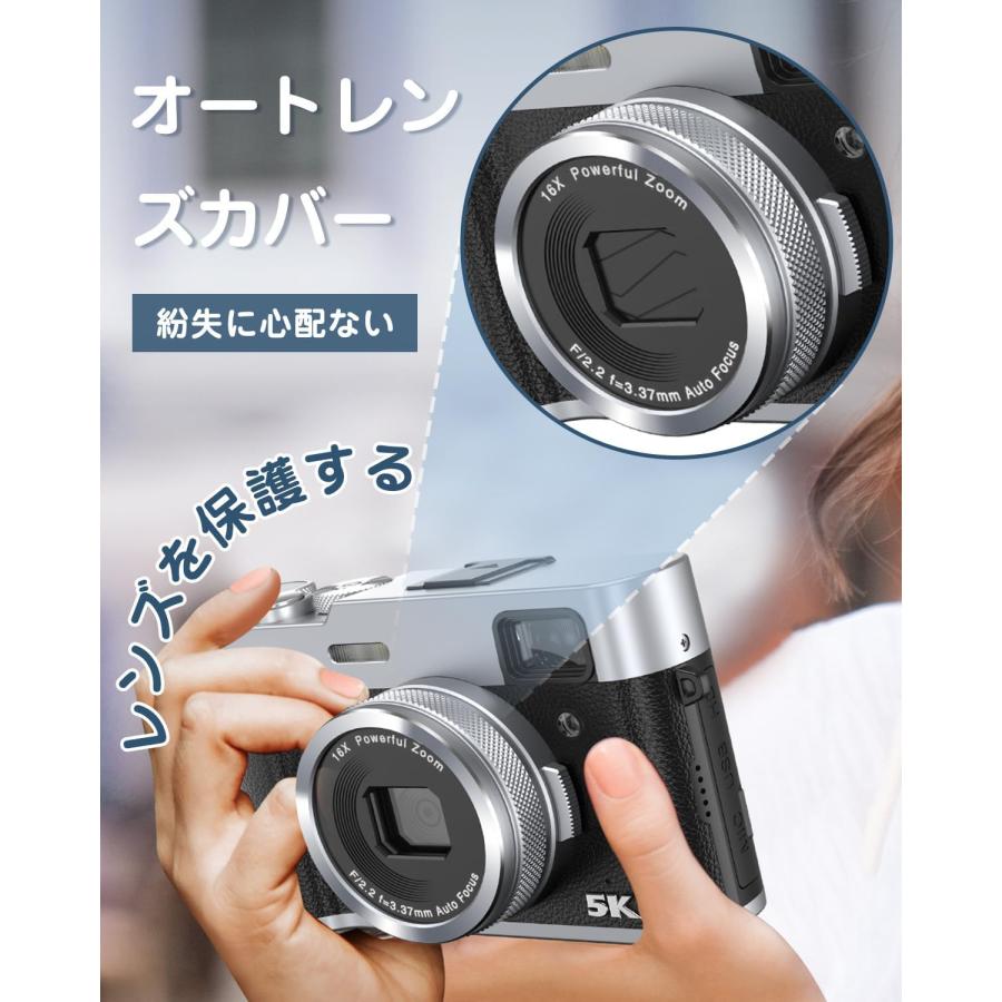 スマホに送れる デジタルカメラ 5K デジカメ wifi転送 4800万画素 前後