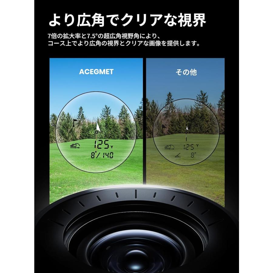 ルフレーザー距離計 PFS5 OLED黒赤表示 デュアル電源 3点間距離 コンパクト 1190m／1300yd対応 光学7倍望遠 高透過レンズ 広視野角7.5° 最速0.1s マグネット付の画像