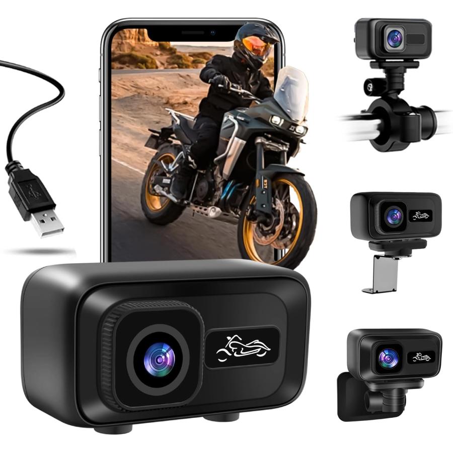 バイクドライブレコーダー 200万画素 2K/30fps バイク/自転車両用 Amazon.co.jp: AP内蔵WiFi バイク・自転車用ドライブレコーダー 200万