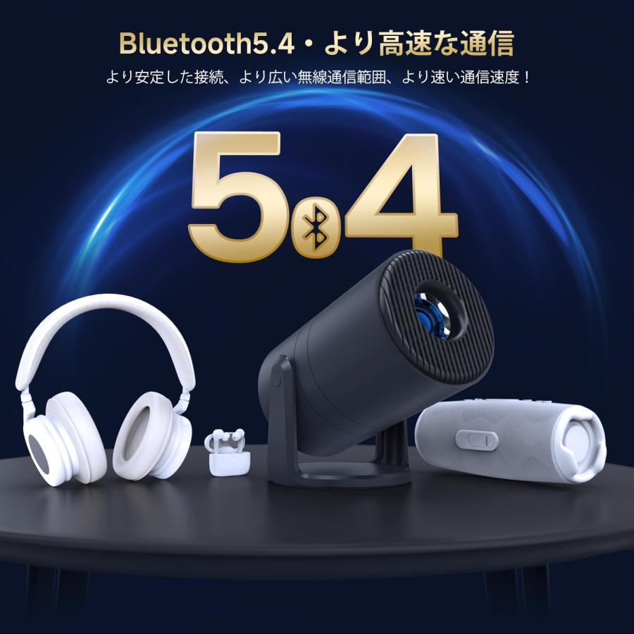 プロジェクター 家庭用 Android TV搭載・270°回転 小型 21000LM 1080P