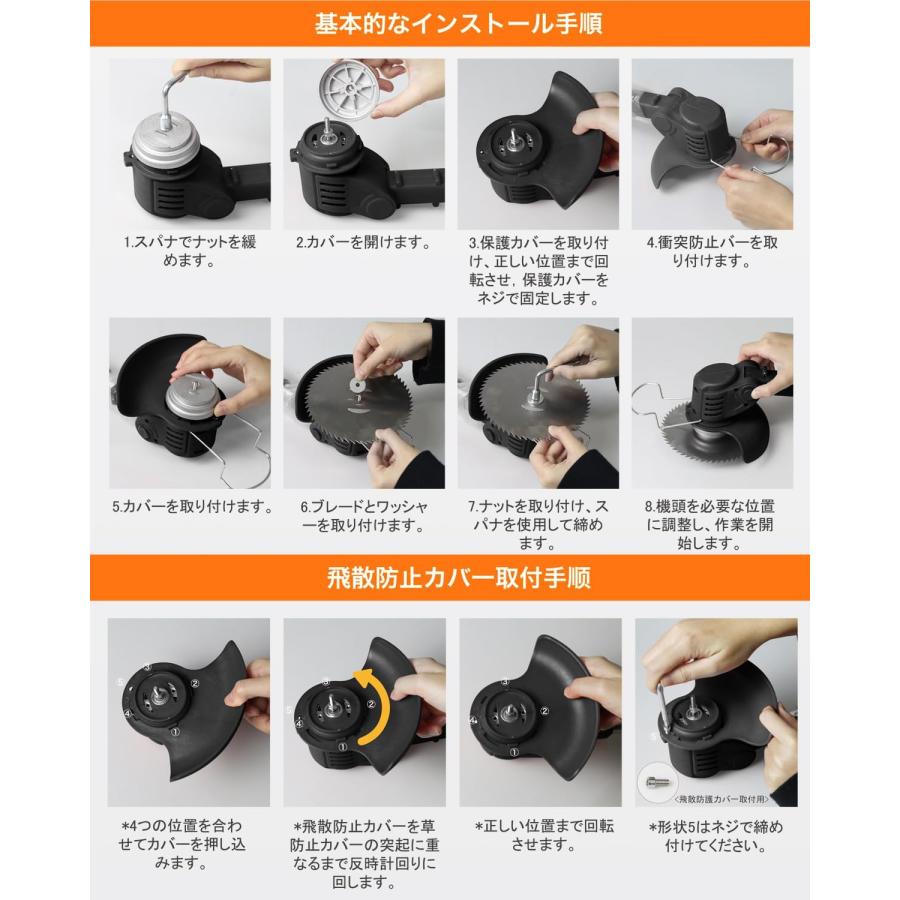 草刈り機 充電式草刈機 【2026革新＆超高速モーター搭載】コードレス 21V 6500mAh大容量 18000rpm ナイロンカッター 伸縮＆角度調整 枝切り 植木 雑草 充電式刈払機 4種類の刃＆替刃 3段階で角度調整可能 軽量 枝切り 芝生 敷地 畑 雑草 植木 農業家庭用芝刈り機 日本語説明書付 楽天市場】【2026年新発売草刈り機】【楽天1位】草刈り機 充電式 電動