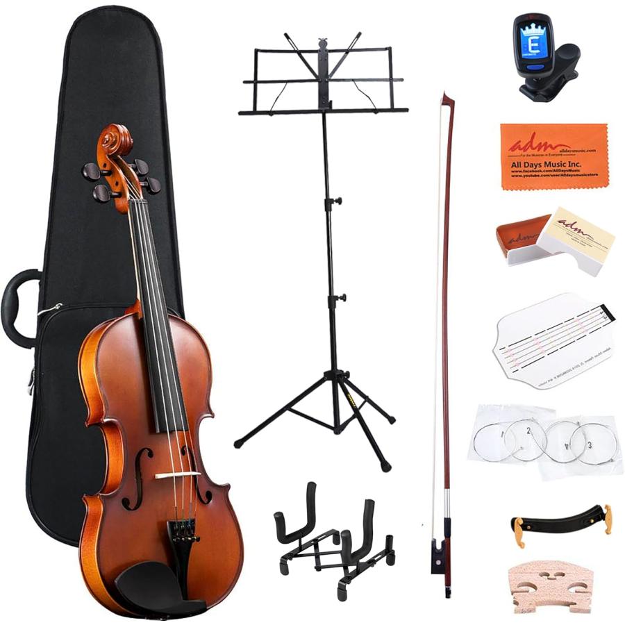 バイオリン フルサイズ4/4 艶消し 初心者入門セット ケース バイオリン