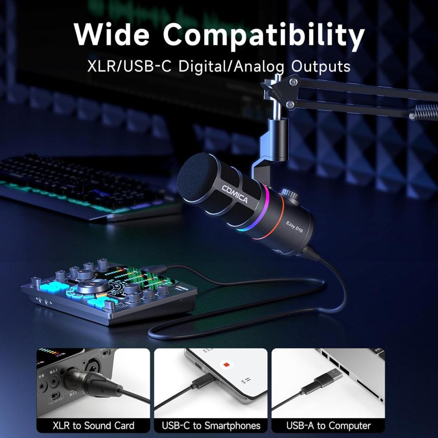 ダイナミックマイク USB/XLRデジタルとアナログデュアル出力