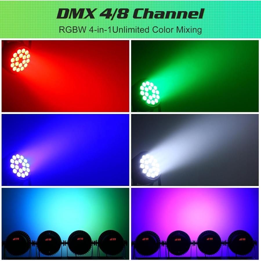 10Wx18 LED ステージライト パーライト ディスコライト舞台照明ランプ