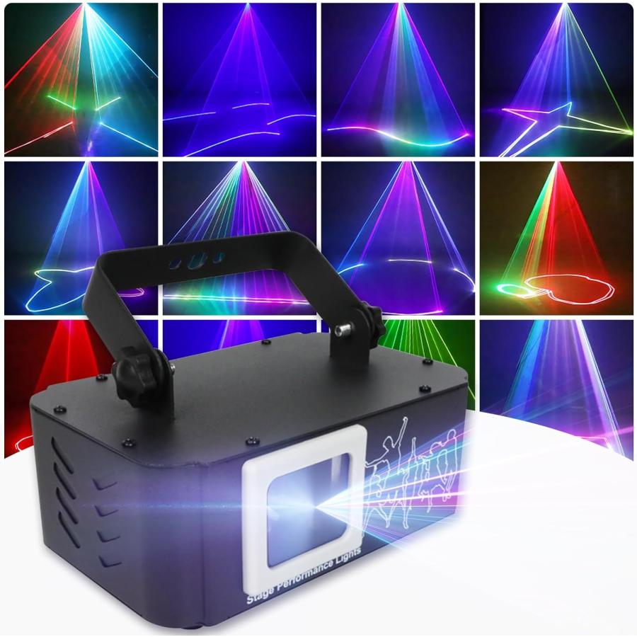 3D RGBビームプロジェクターライト 500mW アニメーションディスコ
