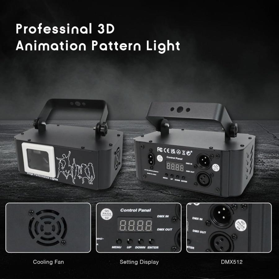 3D RGBビームプロジェクターライト 500mW アニメーションディスコ