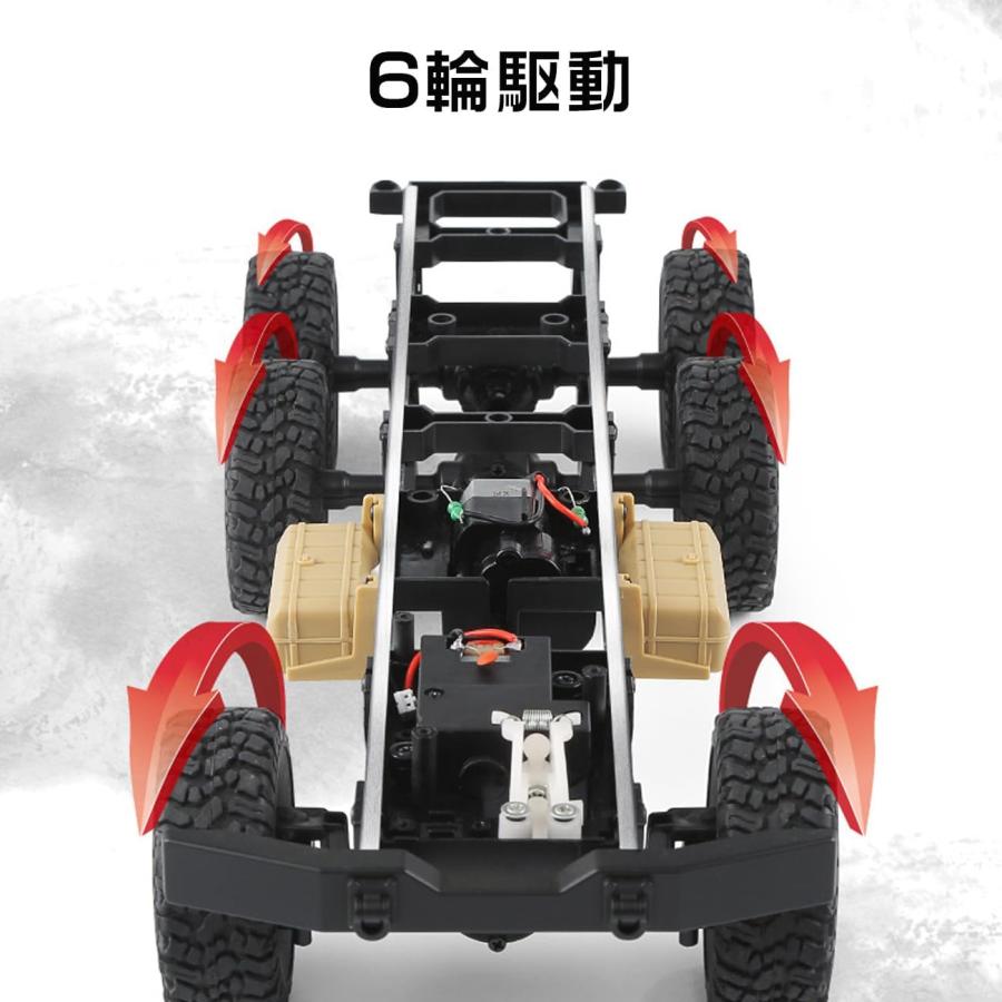ラジコンカー ミリタリーオフロードカー 軍用トラック RC 2.4Ghz 6WD 6