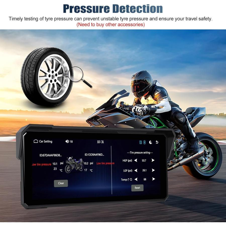 8インチ バイク用ディスプレイオーディオ バイク ナビ スマート