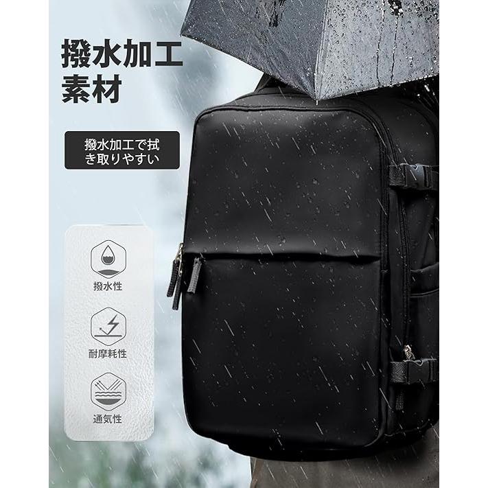 60L 真空圧縮リュックサック メンズ向け 旅行用バックパック防水防塵