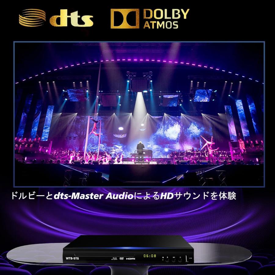 ブルーレイDVDプレーヤー ンパクトデザイン DVD Blu-ray プレーヤー