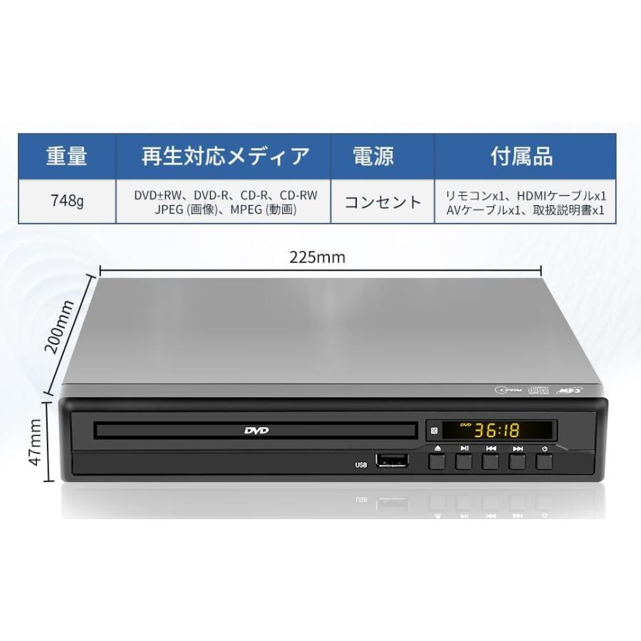 DVDプレーヤー テレビ用 1080P HDMI/AV出力 リージョンフリー CPRM高