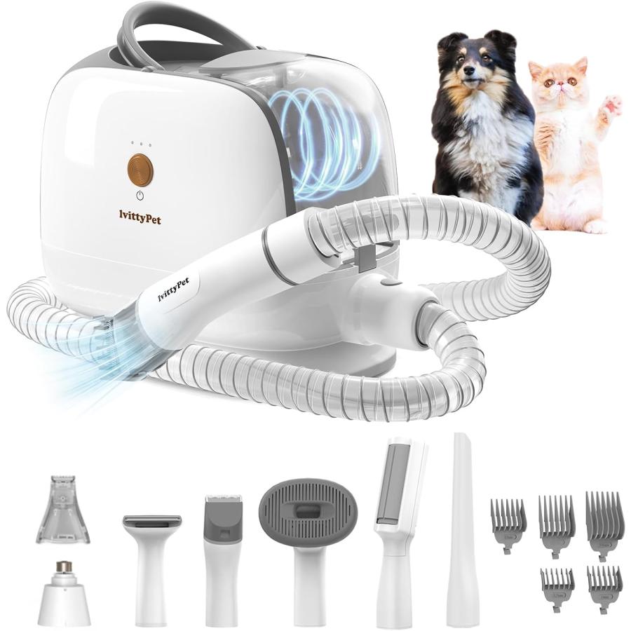 7-in-1 ペットトリマーセット 犬用掃除機 ペットグルーミング掃除機 3 