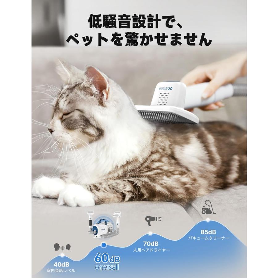 犬用バリカンと掃除機とドライヤー一体型 8in1 ペット用 グルーミング