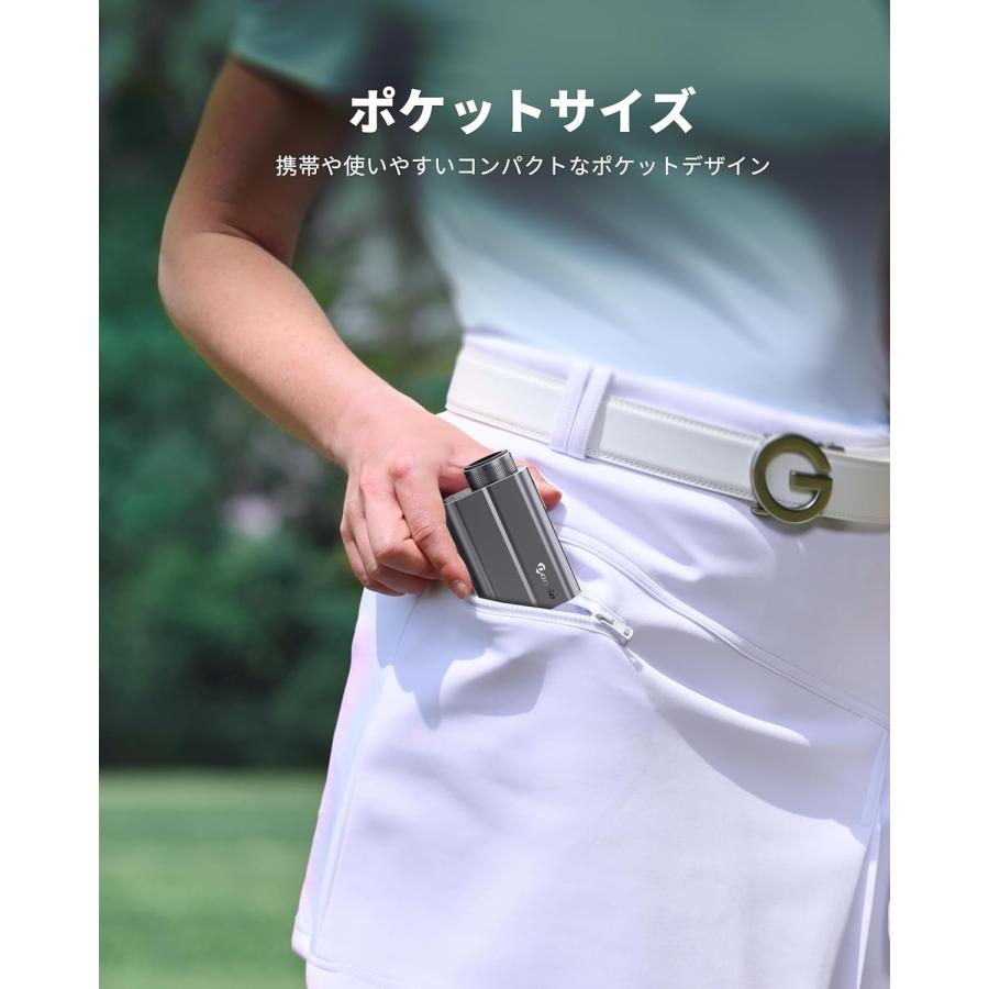 ゴルフ距離計 T200 超小型 高精度 7倍ズーム 1000yd対応 三点測距 スロープ補正 ピンロック 振動通知 自動液晶調整 充電式 防水 軽量 レーザー 距離測定器の画像