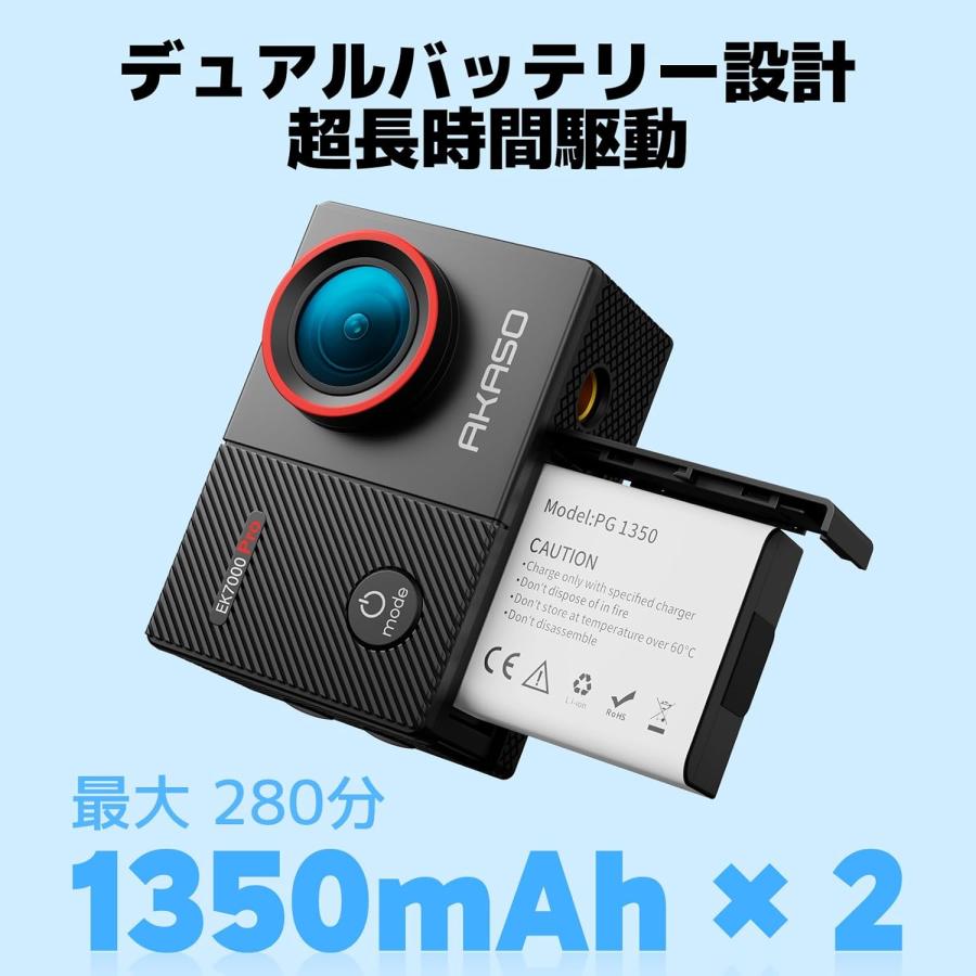 EK7000 Pro + 64GBメモリカード 4K アクションカメラ 2000万画素 