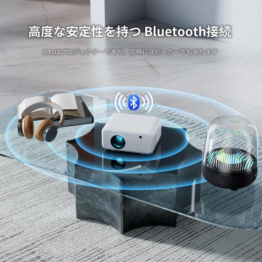 家庭用 プロジェクター 小型 wifi bluetooth 1080pビデオサポート