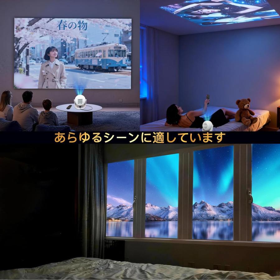 小型プロジェクター Android TV搭載 Netflix対応 ボール型 25000LM 4K