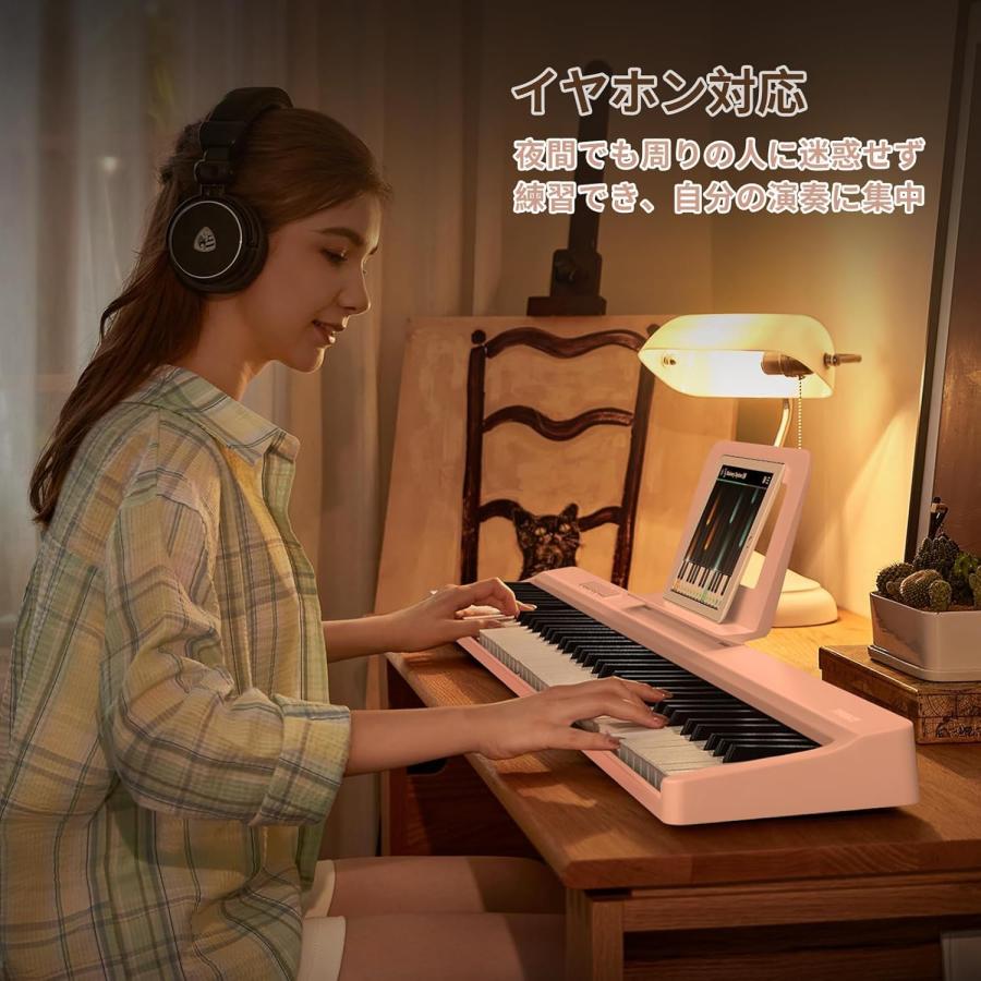 電子ピアノ 88鍵盤 折り畳み式 キーボード タッチレスポンス鍵盤 4