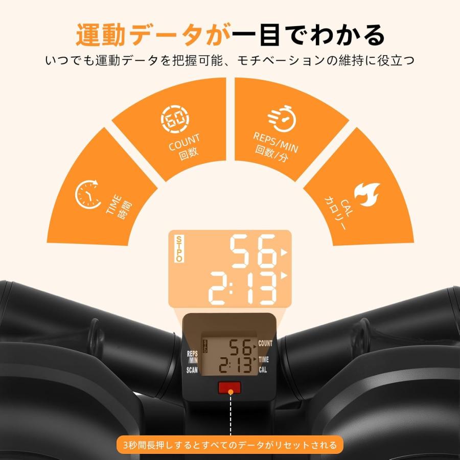 ステッパー 静音 12段階強度調節 ツイストステッパー 足踏み健康器具 