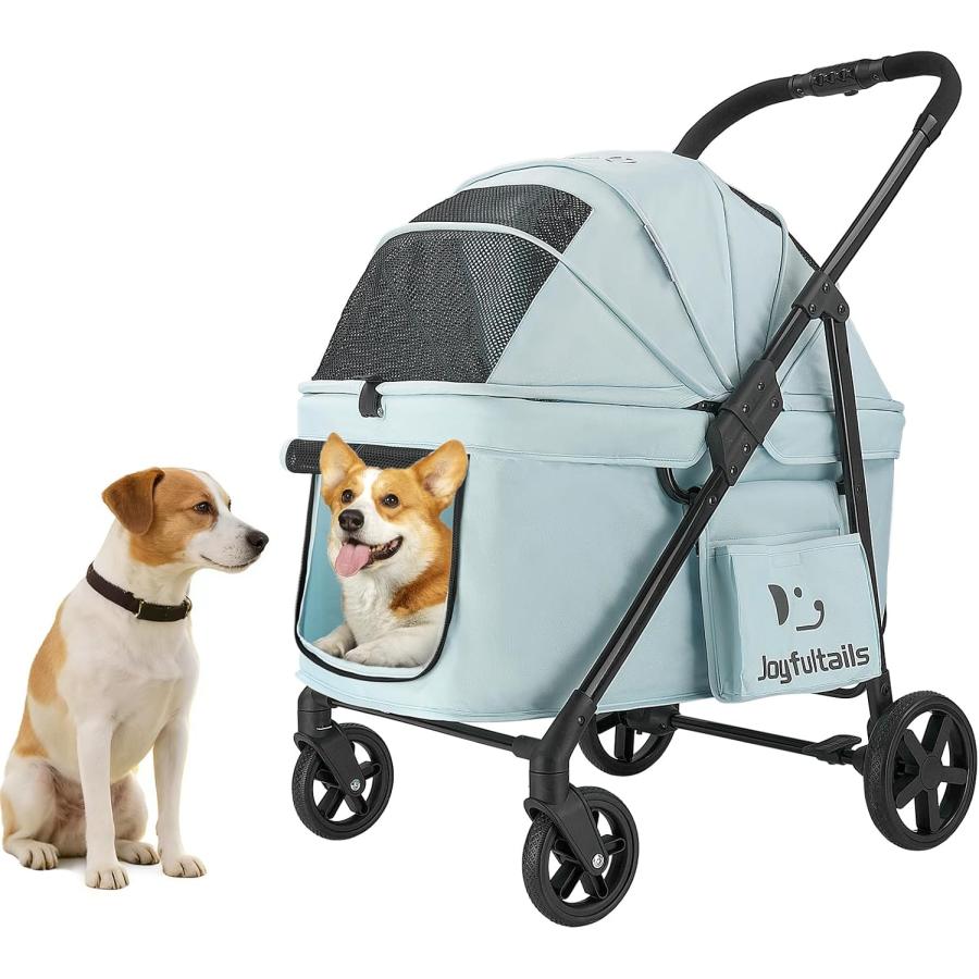 ペットカート ワンタッチ 折りたたみ式 中型犬 多頭 ペットバギー 耐