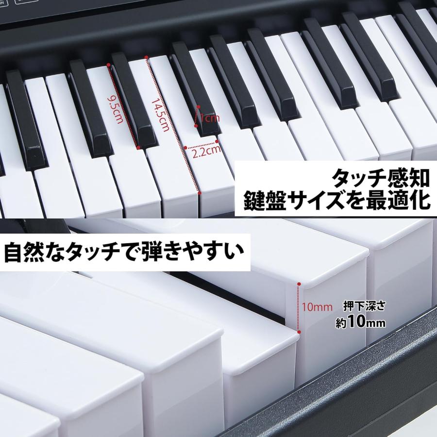 電子キーボード 61鍵 フルセット 初心者ピアノ練習用 キーボード USB