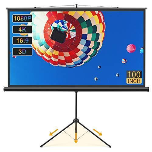 数量限定 プロジェクタースクリーン 100型 三脚式 屋内屋外兼用 16 9 視野角160 組み立て式 ホームシアター スクリーン 会 新版 Blog Lonolife Com