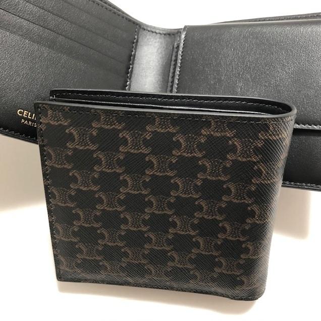 極美品✨CELINE セリーヌ トリオンフ キャンバスウォレット 財布 黒 極美品✨CELINE セリーヌ トリオンフ キャンバスウォレット 財布 黒