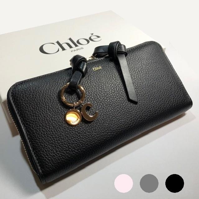 Chloe（クロエ） アルファベット ラウンド ファスナー 長財布