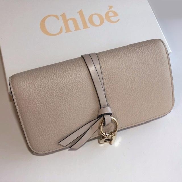 Chloe CHLOE クロエ アルファベット 長財布 ワイルドグレー Chloe CHLOE クロエ アルファベット 長財布 ワイルドグレー