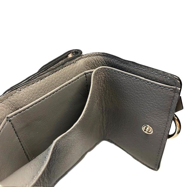 Chloe（クロエ） アルファベット 三つ折り ミニ財布 カシミアグレー