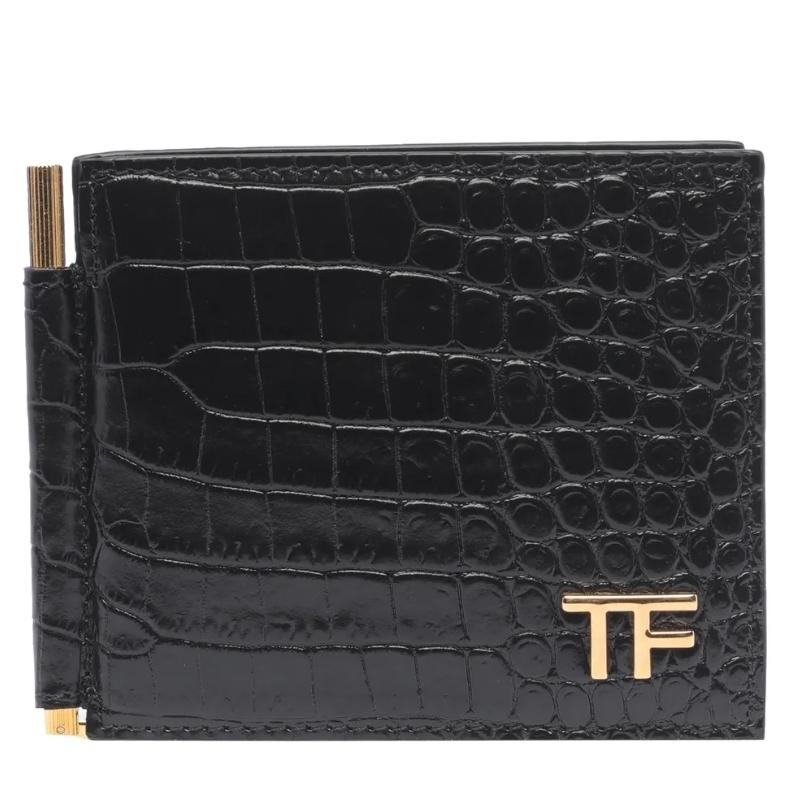 TOM FORD トムフォード クロコ エンボス マネークリップ 2つ折り TOM FORD トムフォード クロコ エンボス マネークリップ 2つ折り