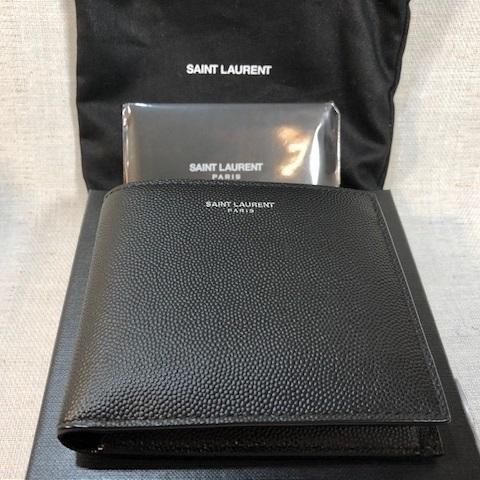 SAINT LAURENT サンローラン 二つ折り 財布 コインポケット付き　396303BTY0N1000の画像