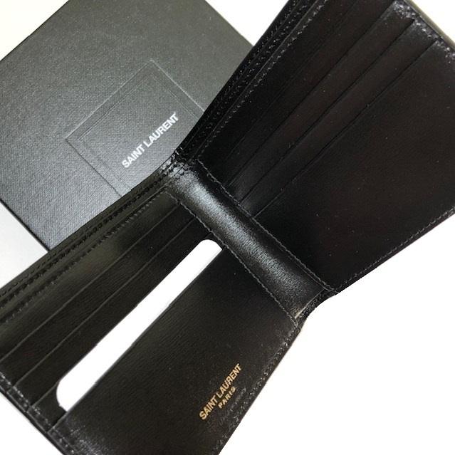 298箱付✨極美品✨サンローラン 二つ折り財布 タイニー カサンドラ レザー 黒 楽天市場】サンローランパリ 二つ折り財布 タイニーカサンドラ