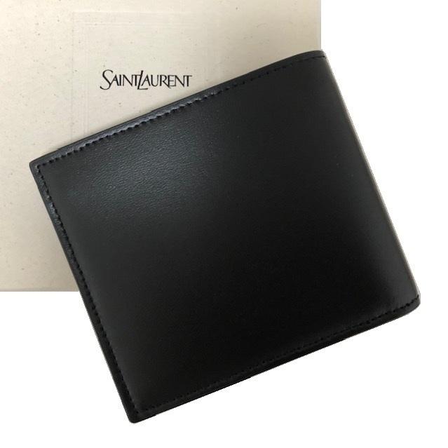 極美✨サンローラン 二つ折り財布財布 YSL キャビアスキン カサンドラ 黒 極美✨サンローラン 二つ折り財布 YSL カサンドラ キャビア