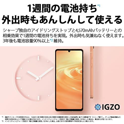 SHARP SIMフリースマホ AQUOS sense6 RAM 6GB/ROM 128GB eSIM対応 ブラック 