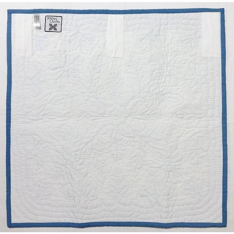 ハワイアンキルトタペストリー/壁掛け/ブルーハイビスカス : Moana Pua