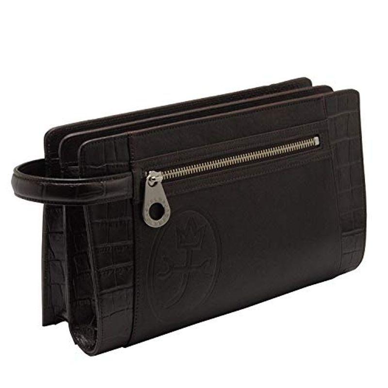 カステルバジャック castelbajac コングル セカンドバッグ チョコ ポーチ Wファスナー 054204