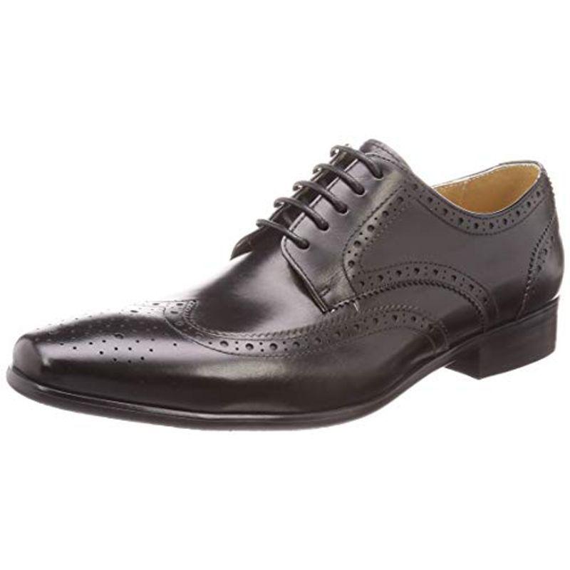 サラバンド バッファローレザー ビジネスシューズ 外羽根 ウイングチップ 1302 ブラック 27 cm