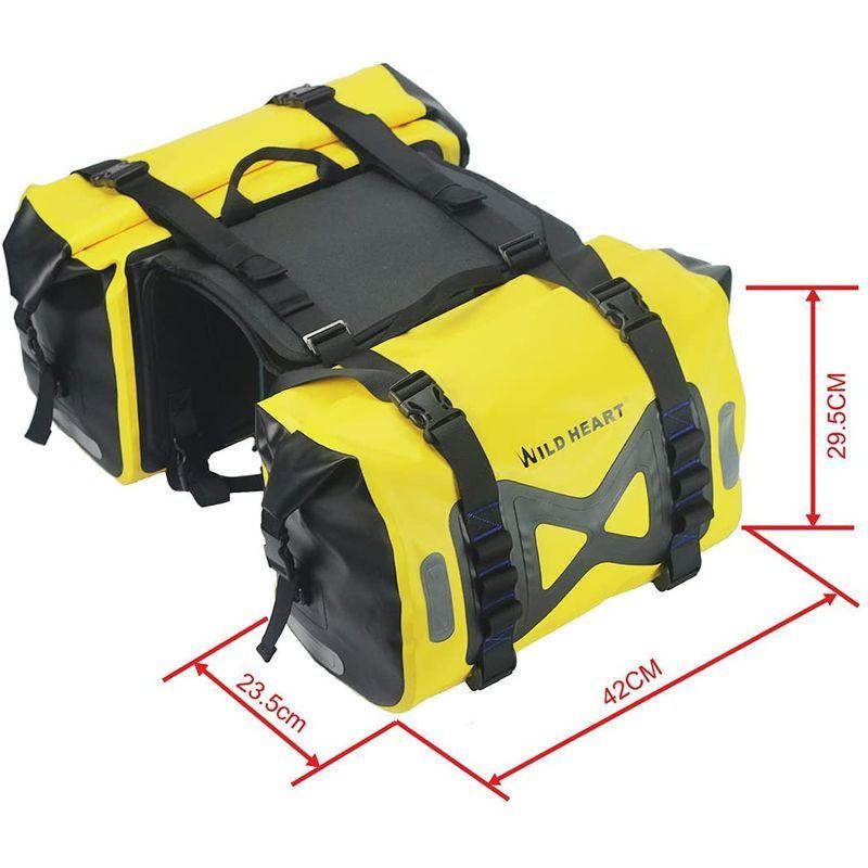 WILD HEART 防水 バッグ オートバイ サドルバッグ 50 L タンク バッグ モーター サイド バッグ ワンサイズ ブラック バッグ オートバイ HEART 防水 サドルバッグ タンク モーター サイド ワンサイズ ブラック