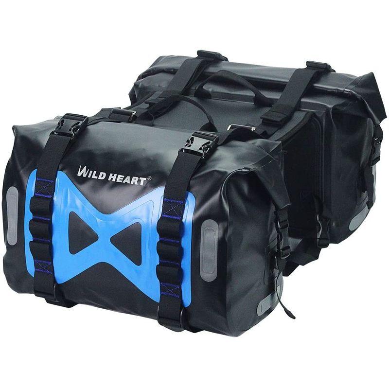 WILD HEART 防水 バッグ オートバイ サドルバッグ 50 L タンク バッグ モーター サイド バッグ ワンサイズ ブラック バッグ オートバイ HEART 防水 サドルバッグ タンク モーター サイド ワンサイズ ブラック