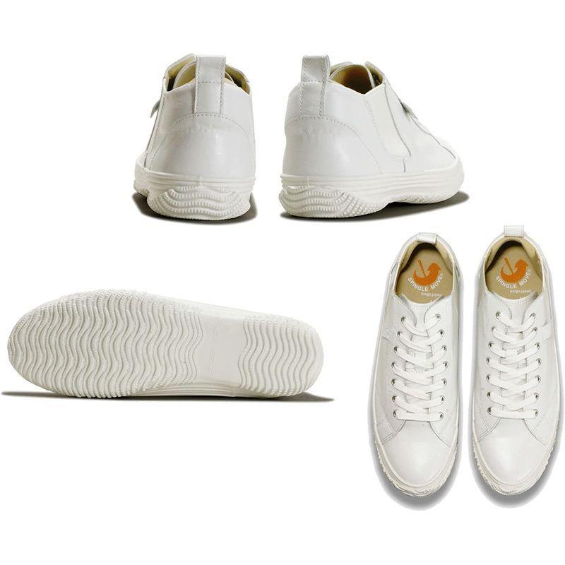 SPINGLE MOVE (スピングルムーヴ) SPM-442 スニーカー メンズ レディース ホワイト/ホワイト 5cm MOVE スピングルムーヴ SPM スニーカー メンズ レディース ホワイト/ホワイト レザー